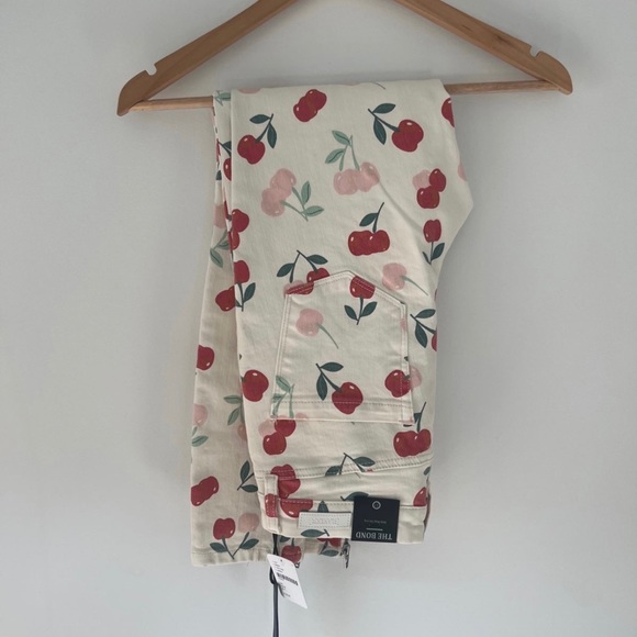 NWT Free People X BlankNYC - Cherry Print Pants, Size 27 - Picture 2 of 12